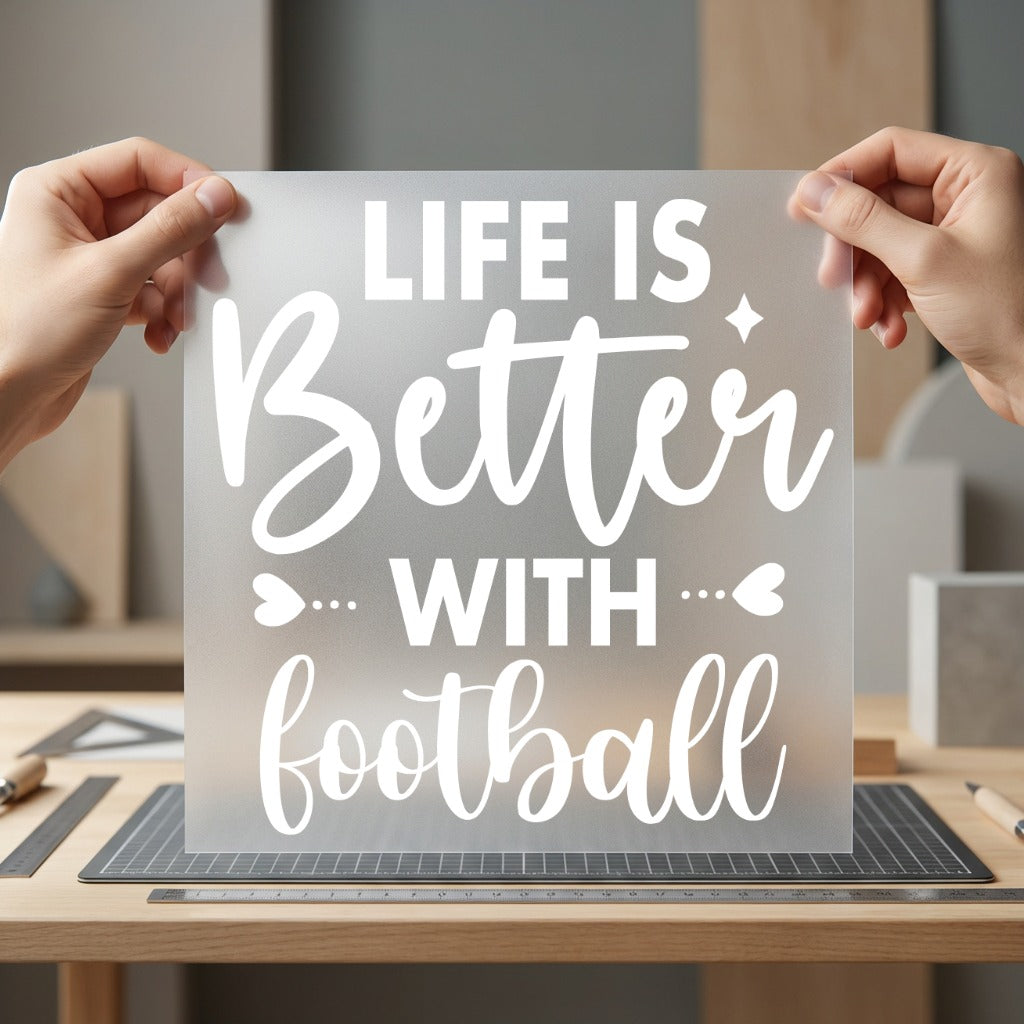 Life Better Football Sports Mom Dad Ready to Press DTF Transfer for Dtf
