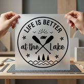 Life Better Lake Nautical Vintage Retro Ready to Press DTF Transfer for Dtf