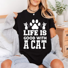 Life Good Cat Pet Mom Dad Ready to Press DTF Transfer for Dtf