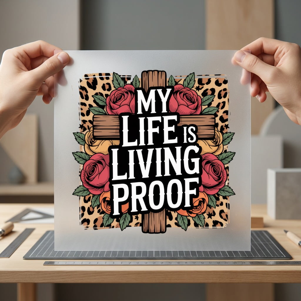 Life Living Proof Leopard Christian Faith Ready to Press DTF Transfer for Dtf