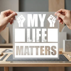 Life Matters Fist Empowering Usa Freedom Ready to Press DTF Transfer for Dtf