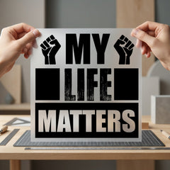 Life Matters Fist Empowering Usa Freedom Ready to Press DTF Transfer for Dtf