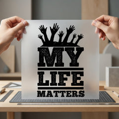 Life Matters Hands Raised Usa Freedom Ready to Press DTF Transfer for Dtf