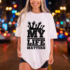 Life Matters Hands Raised Usa Freedom Ready to Press DTF Transfer for Dtf