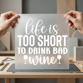 Life Too Short Drink Funny Aesthetic Ready to Press DTF Transfer for Dtf