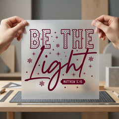 Light Inspirational Diy Christian Faith Ready to Press DTF Transfer for Dtf