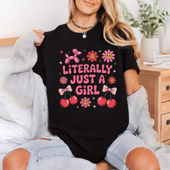 Literally Just Girl Retro Retro Aesthetic Ready to Press DTF Transfer for Dtf