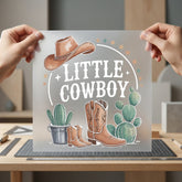 Little Cowboy Western Boho Usa Boho Ready to Press DTF Transfer for Dtf