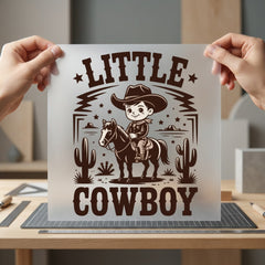 Little Cowboy Western Style Usa Funny Ready to Press DTF Transfer for Dtf