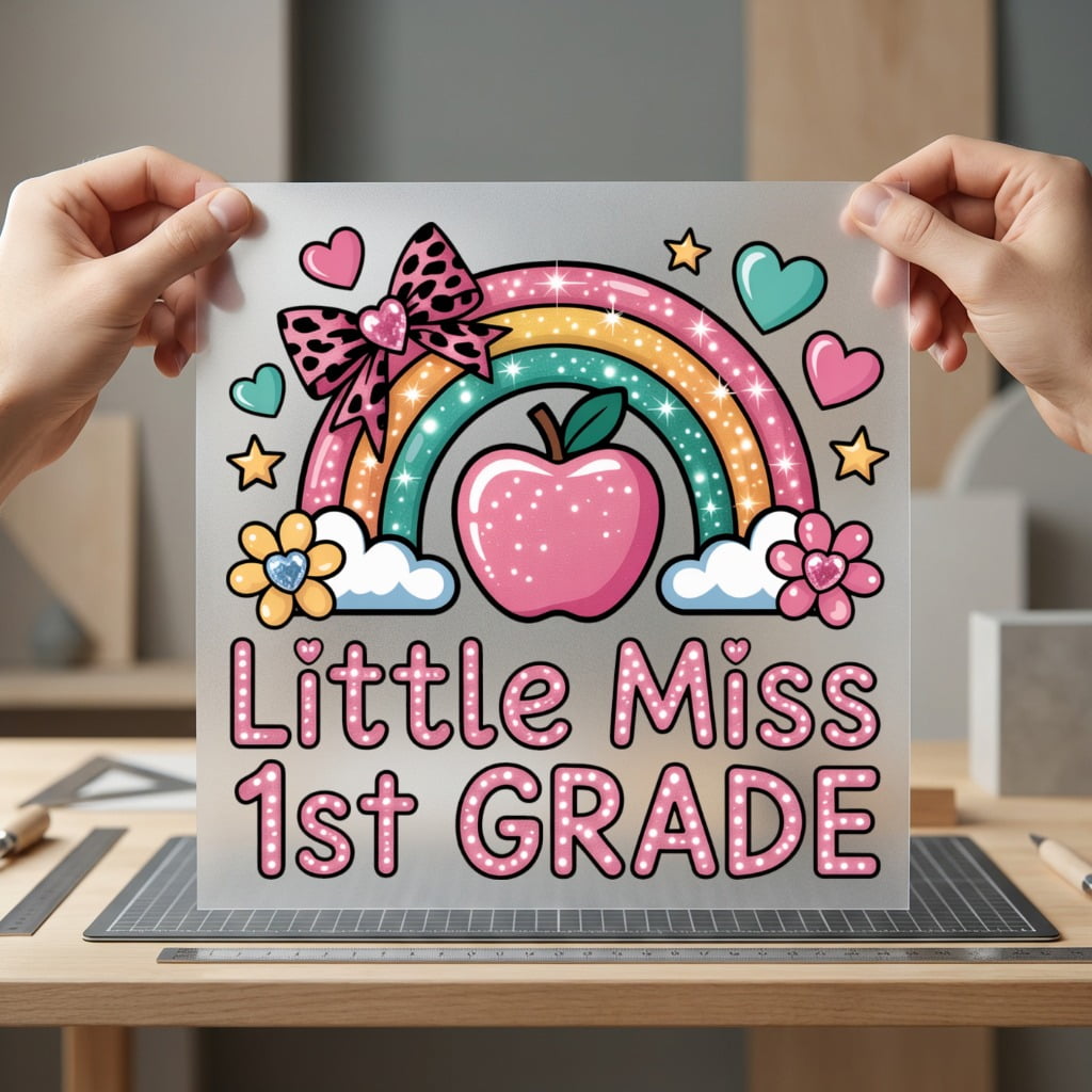 Little Miss 1st Grade Funny Ready to Press DTF Transfer for Dtf
