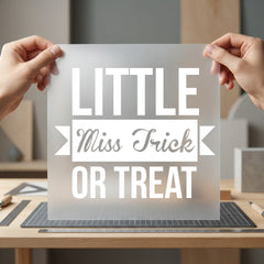 Little Miss Trick Treat Halloween Funny Ready to Press DTF Transfer for Dtf