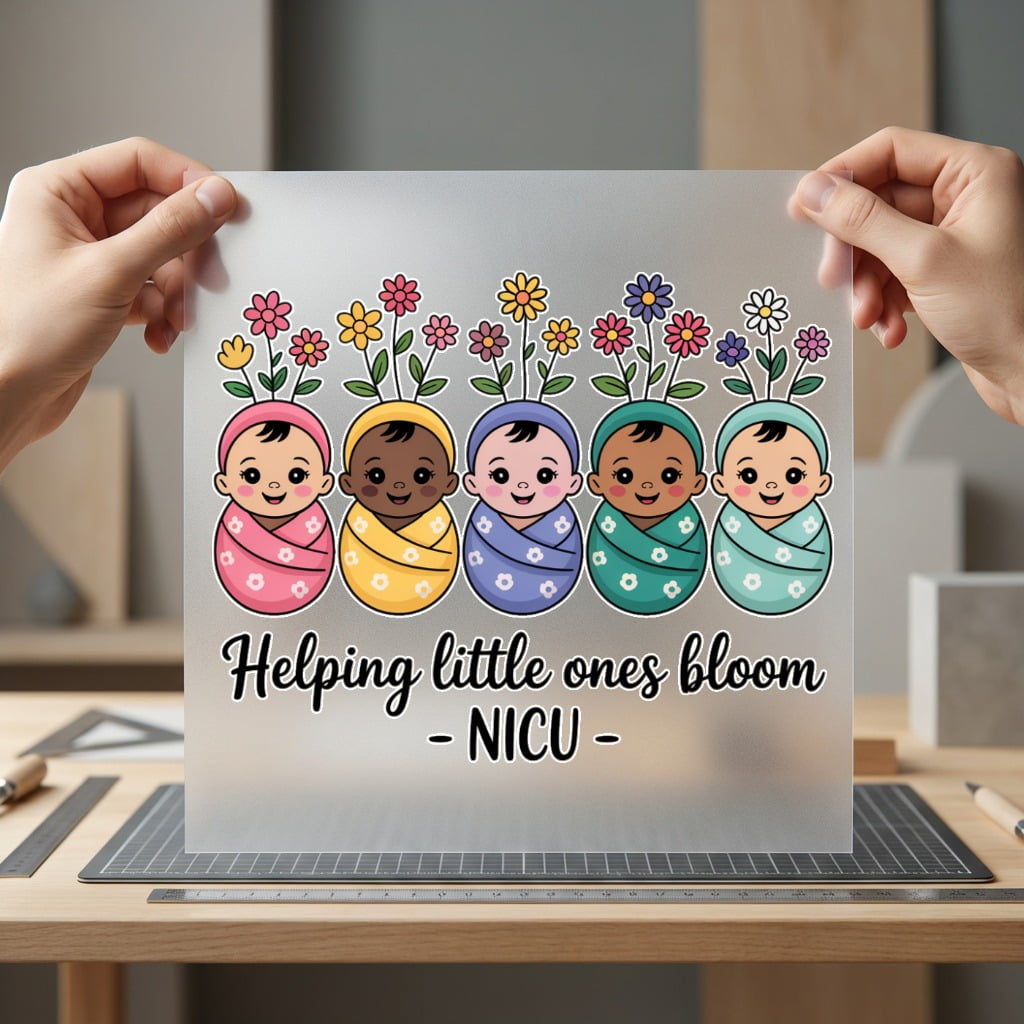 Little Ones Bloom Nicu Mom Nurse Ready to Press DTF Transfer for Dtf