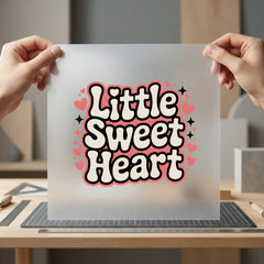 Little Sweet Heart Retro Valentine Funny Ready to Press DTF Transfer for Dtf