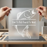 Live Fish Forced Work Dad Funny Ready to Press DTF Transfer for Dtf