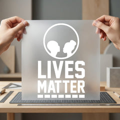 Lives Matter Silhouettes Bold Aesthetic Ready to Press DTF Transfer for Dtf
