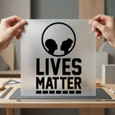 Lives Matter Silhouettes Bold Aesthetic Ready to Press DTF Transfer for Dtf