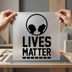 Lives Matter Silhouettes Bold Aesthetic Ready to Press DTF Transfer for Dtf