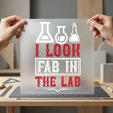 Look Fab Lab Science Teacher Ready to Press DTF Transfer for Dtf
