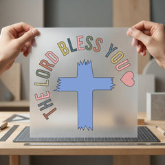 Lord Bless You Cross Christian Faith Ready to Press DTF Transfer for Dtf