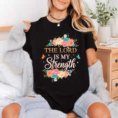 Lord Strength Floral Diy Christian Faith Ready to Press DTF Transfer for Dtf