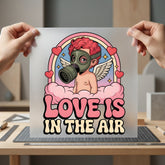 Love Air Cupid Gas Valentine Funny Ready to Press DTF Transfer for Dtf