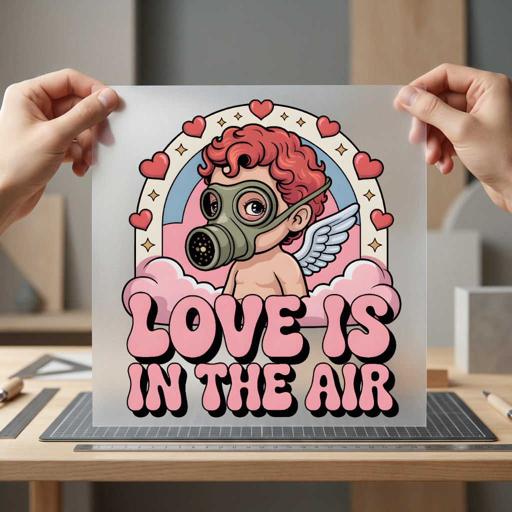 Love Air Retro Cupid Valentine Funny Ready to Press DTF Transfer for Dtf
