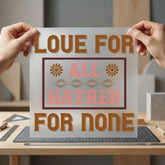Love All Hatred None Faith Ready to Press DTF Transfer for Dtf