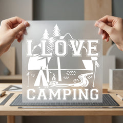 Love Camping Mountains Nature Camping Ready to Press DTF Transfer for Dtf