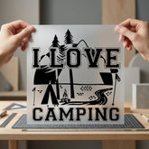 Love Camping Mountains Nature Camping Ready to Press DTF Transfer for Dtf