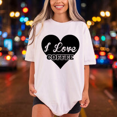 Love Coffee Heart Retro Aesthetic Ready to Press DTF Transfer for Dtf