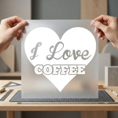 Love Coffee Heart Retro Aesthetic Ready to Press DTF Transfer for Dtf