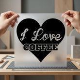 Love Coffee Heart Retro Aesthetic Ready to Press DTF Transfer for Dtf