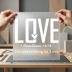 Love Corinthians Christian Diy Christian Faith Ready to Press DTF Transfer for Dtf