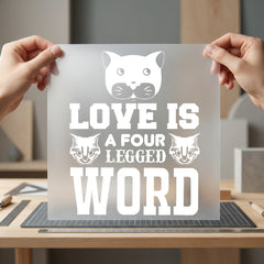 Love Four Legged Word Funny Sarcastic Ready to Press DTF Transfer for Dtf