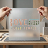 Love God People Retro Christian Faith Ready to Press DTF Transfer for Dtf