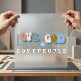 Love God People Retro Christian Faith Ready to Press DTF Transfer for Dtf