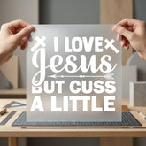 Love Jesus But Cuss Christian Faith Ready to Press DTF Transfer for Dtf