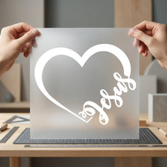 Love Jesus Heart Faith-inspired Christian Faith Ready to Press DTF Transfer for Dtf