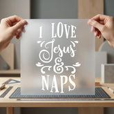 Love Jesus Naps Script Christian Faith Ready to Press DTF Transfer for Dtf
