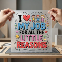 Love Job All Little Teacher Funny Ready to Press DTF Transfer for Dtf