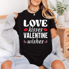 Love Kisses Valentine Wishes Valentine Butterfly Ready to Press DTF Transfer for Dtf