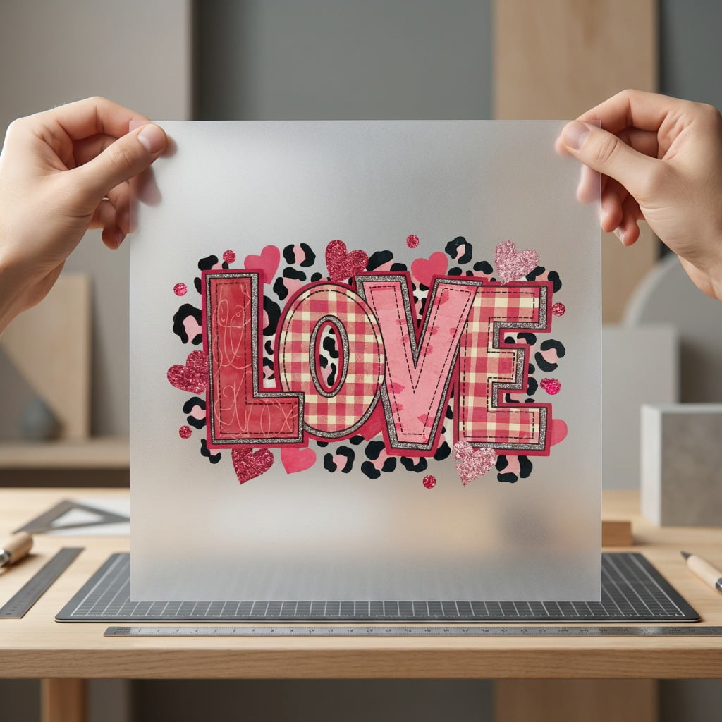 Love Leopard Plaid Hearts Valentine Vintage Ready to Press DTF Transfer for Dtf