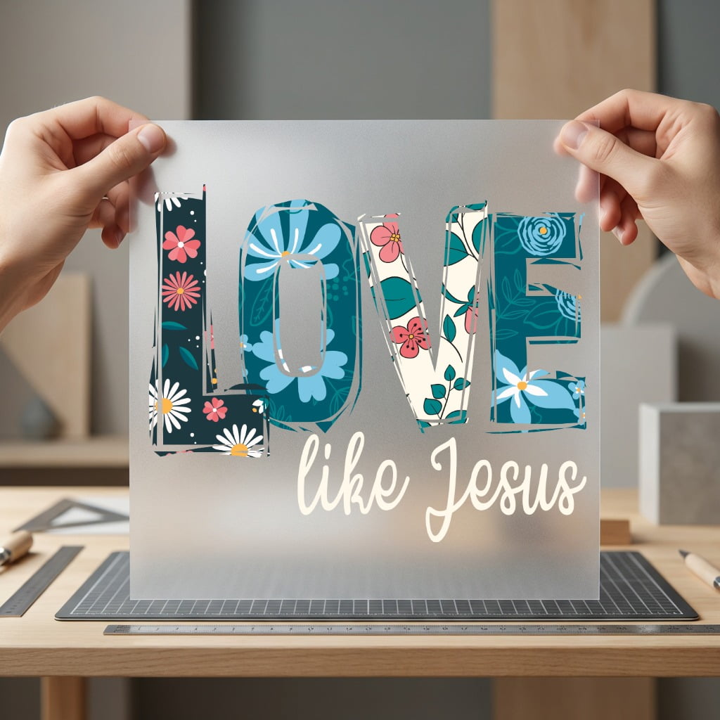 Love Like Jesus Floral Christian Faith Ready to Press DTF Transfer for Dtf