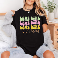 Love Like Jesus Retro Christian Faith Ready to Press DTF Transfer for Dtf