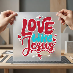 Love Like Jesus Retro Christian Faith Ready to Press DTF Transfer for Dtf