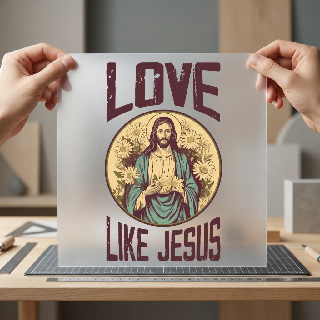 Love Like Jesus Retro Christian Faith Ready to Press DTF Transfer for Dtf