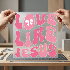 Love Like Jesus Retro Christian Faith Ready to Press DTF Transfer for Dtf
