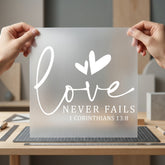 Love Never Fails Christian Christian Faith Ready to Press DTF Transfer for Dtf