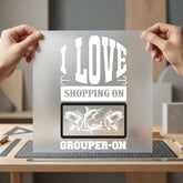 Love Shopping Grouper-on Fishing Dad Funny Ready to Press DTF Transfer for Dtf