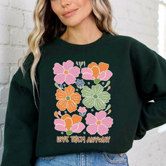 Love Them Anyway | Floral Grace & Compassion Sweatshirt - Luckets.com